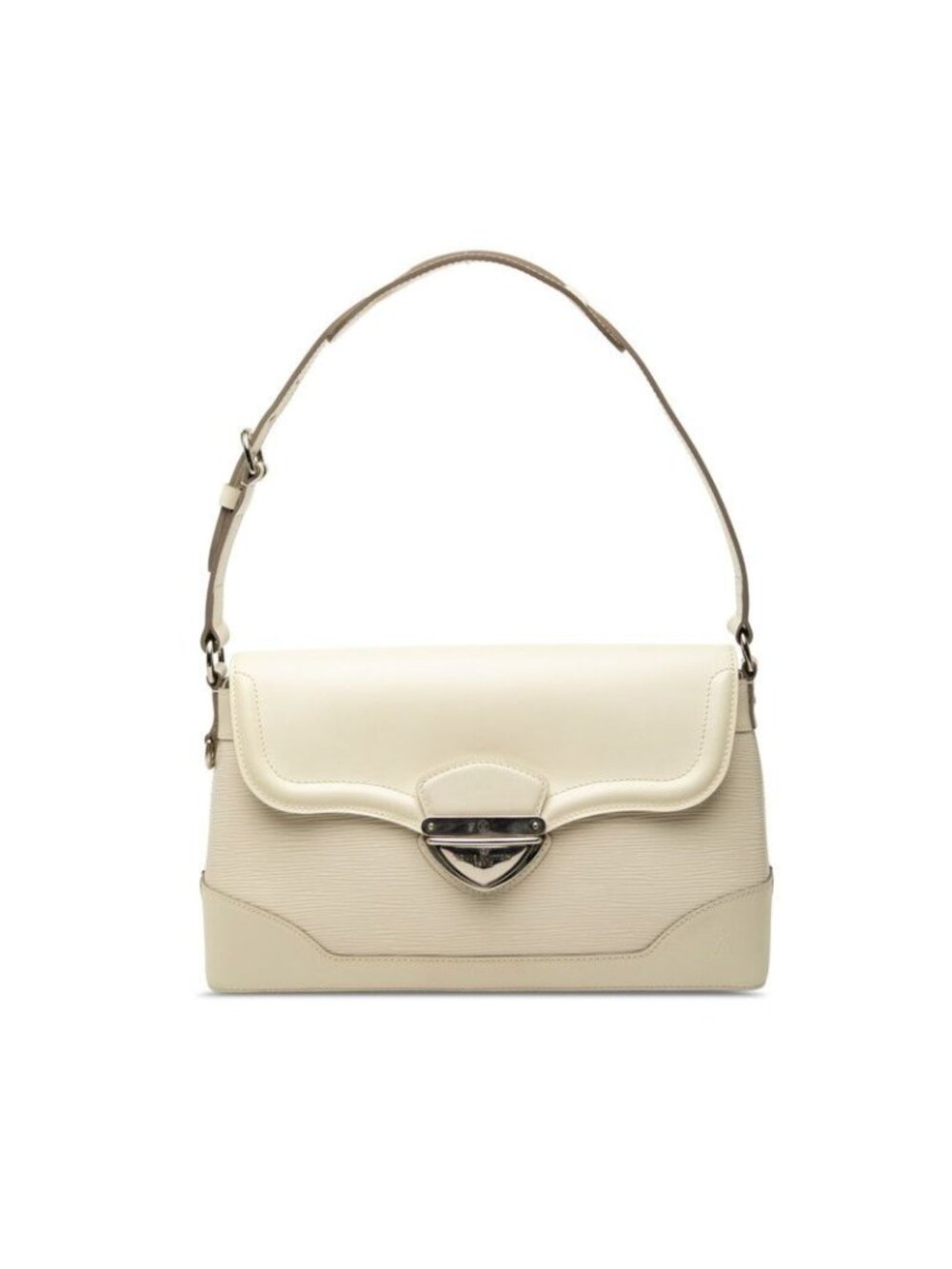 Louis Vuitton Epi Bagatelle PM Shoulder Bag White Leather